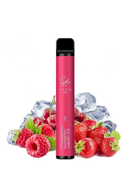 Elfbar 600 Strawberry Raspberry Cherry Ice disposable Vape