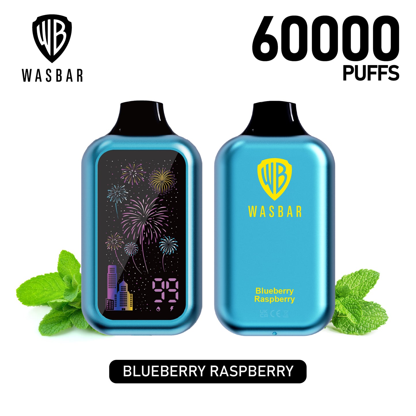 WASBAR Vape 60K Taff Blueberry Raspberry
