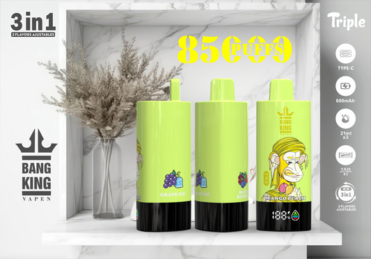 Bang King Triple Gout Puff 85000 Taff Vape Jetable with 63ml E-liquide