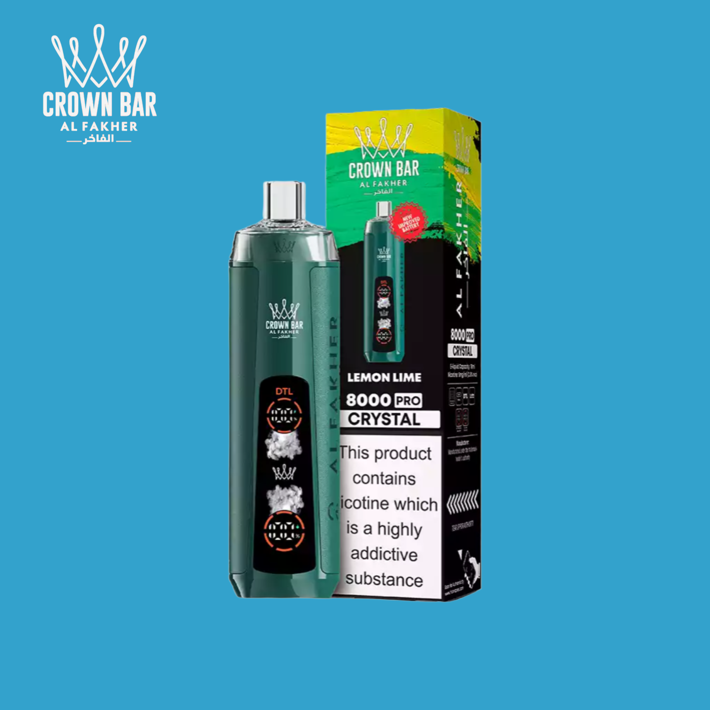 Al Fakher 8000 Taff Lemon Lime Vape