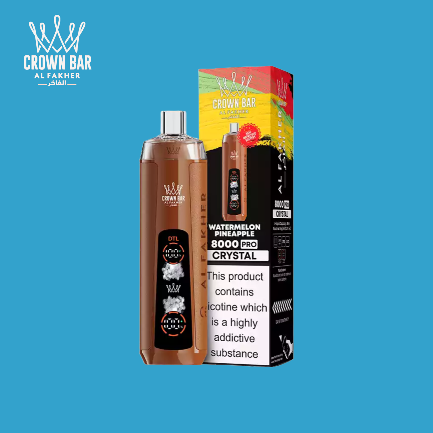 Al Fakher Crystal 8000 – Watermelon Pineapple