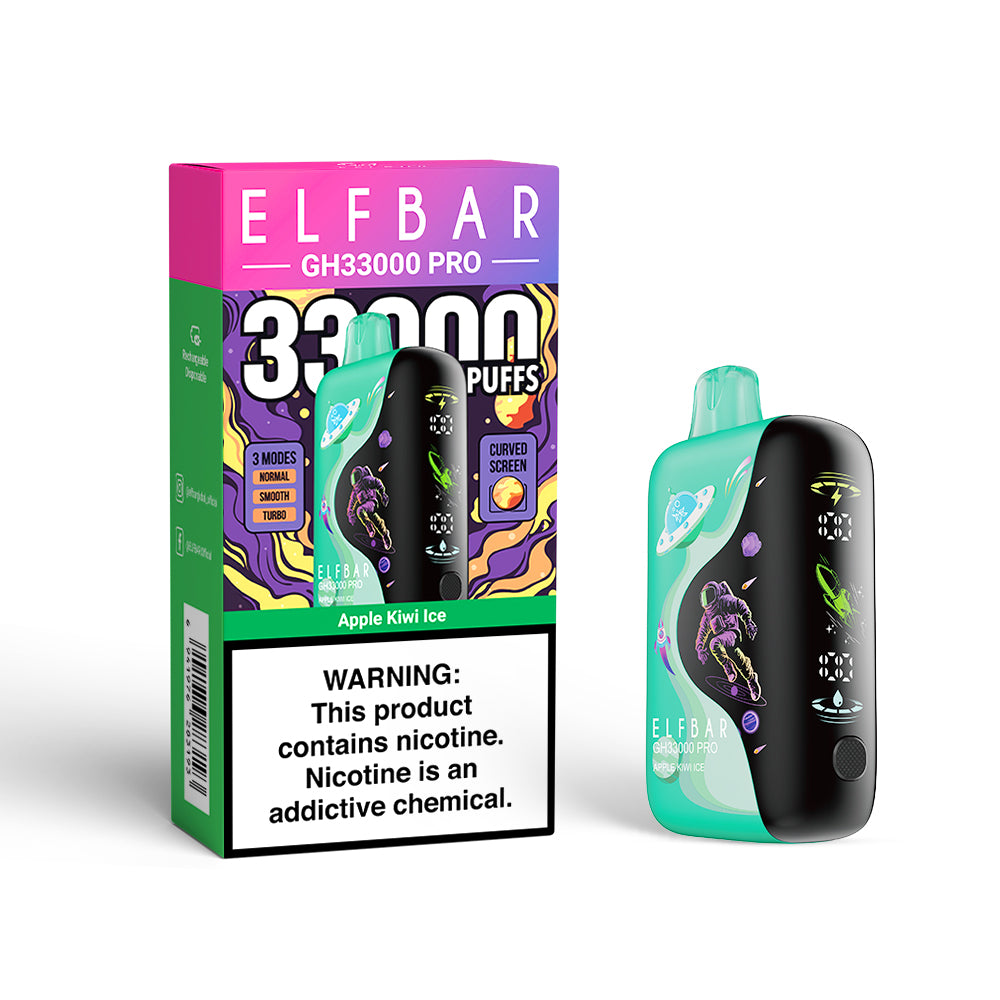 ELFBAR GH33000 Pro Vape Saveur Apple Kiwi Ice