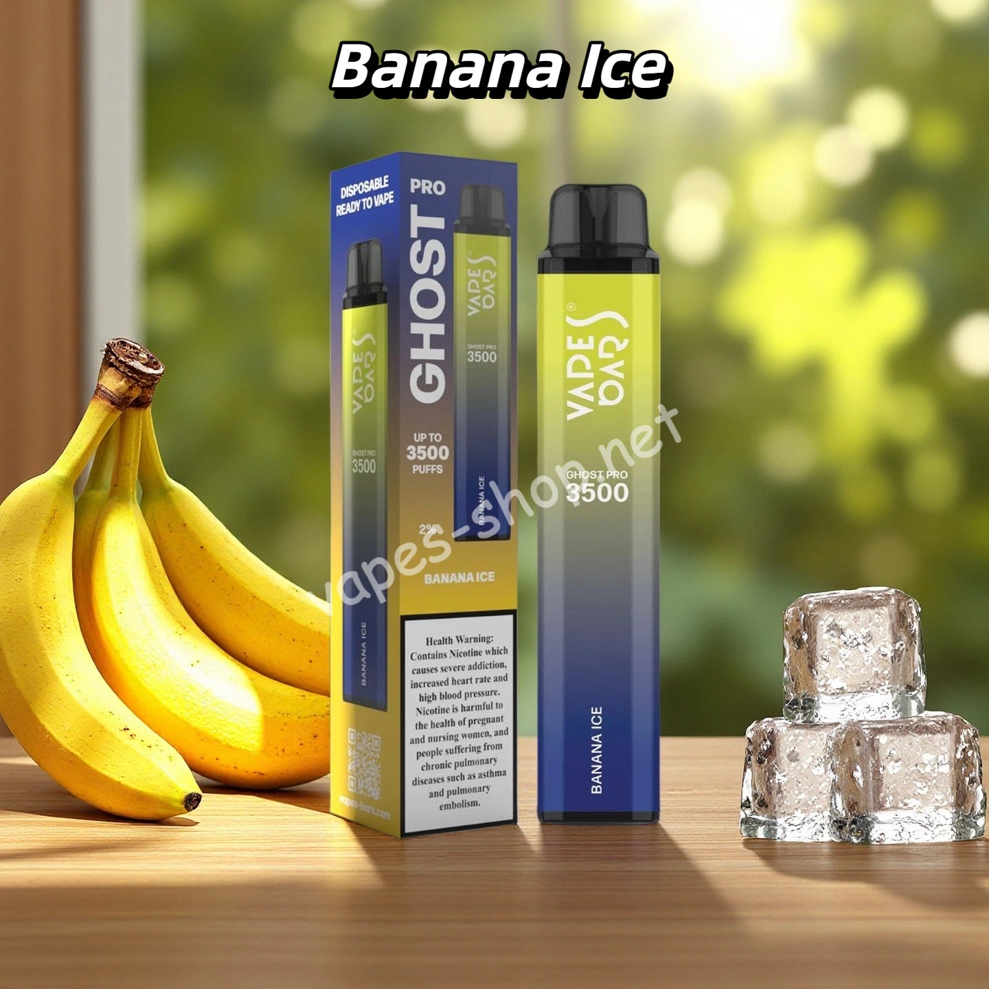 Vapes Bar Ghost Pro Puff 3500 Taff Liquide Cigarette lectronique Banana Ice Saveur Vapes-Shop Vapes Bar Ghost Pro Puff 3500 Taff Liquide Cigarette lectronique Banana Ice Saveur Vapes-Shop
