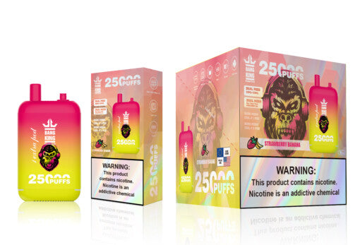 Bang King Puff 25000 Taff Strawberry Banana Gout Liquide Cigarette électronique Jetable