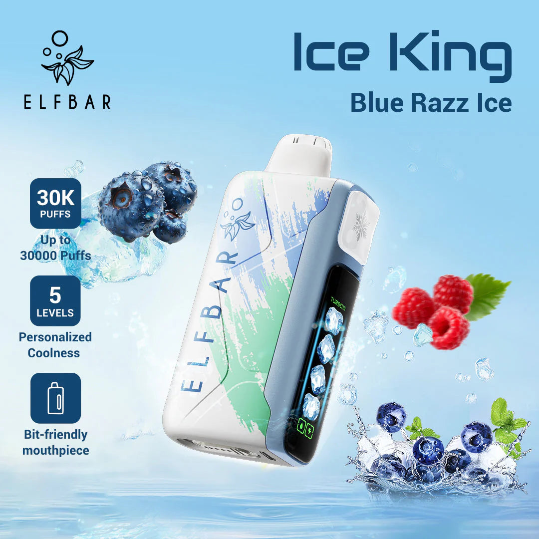 Blue Razz Ice - Prix Puff 30000 Taff Nicotine Cigarette électronique Jetable