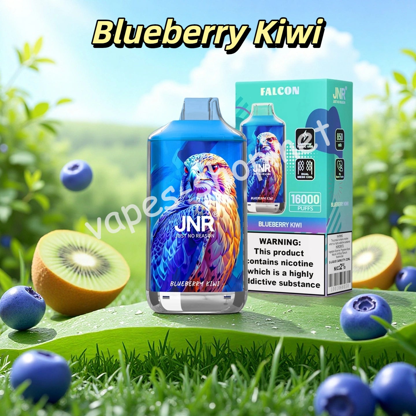 Blueberry Kiwi Puff JNR Falcon 16k Cigarette lectronique Vapes-Shop Blueberry Kiwi Puff JNR Falcon 16k Cigarette lectronique Vapes-Shop