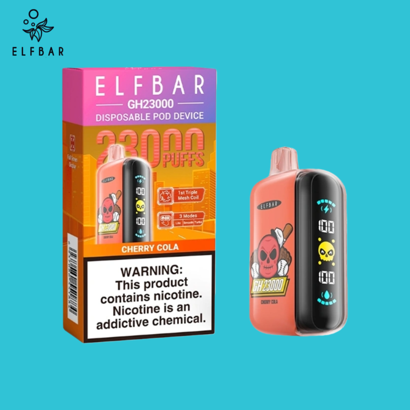 850 mAh Elf Bar GH23000 23K Puff Cherry Cola