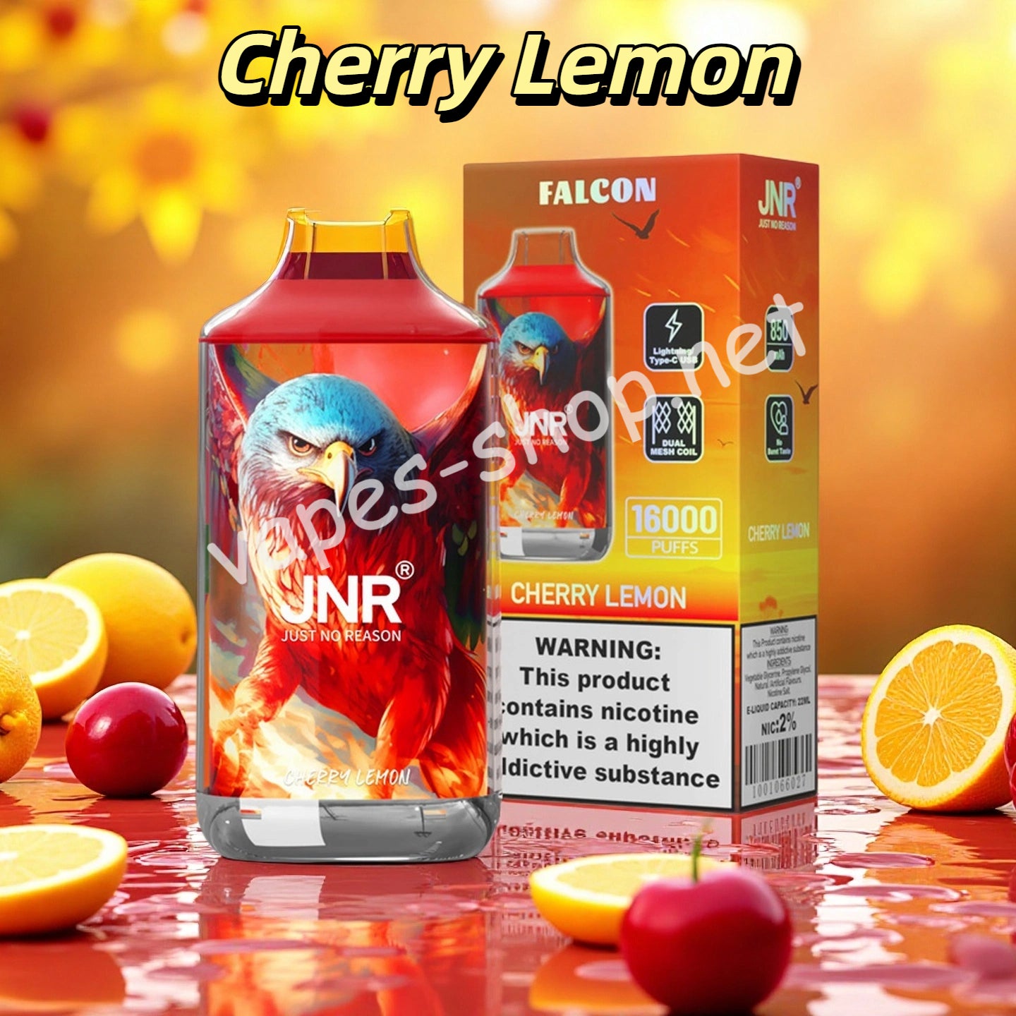 Cherry Lemon Puff JNR Falcon 16k 16000 puffs Vapes-Shop Cherry Lemon Puff JNR Falcon 16k 16000 puffs Vapes-Shop