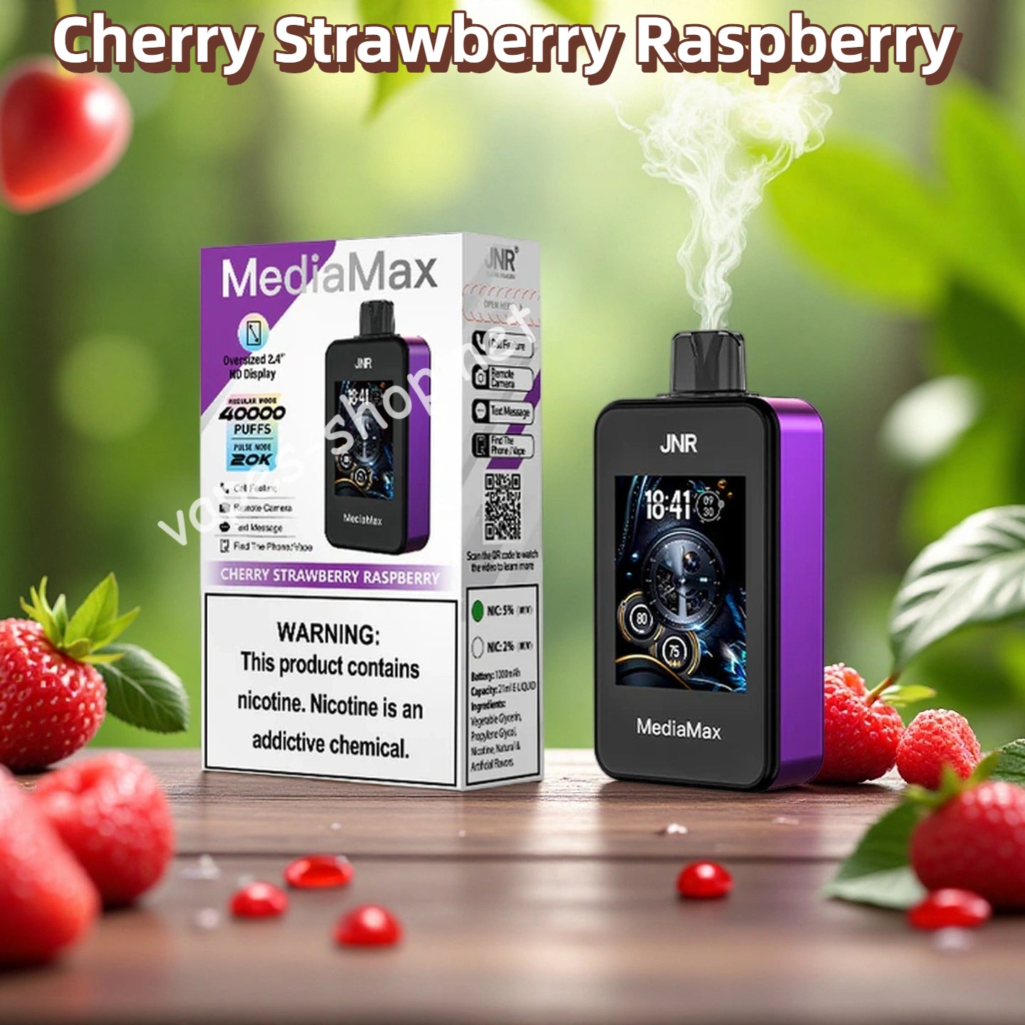 Cherry Strawberry Raspberry JNR 40K Puffs