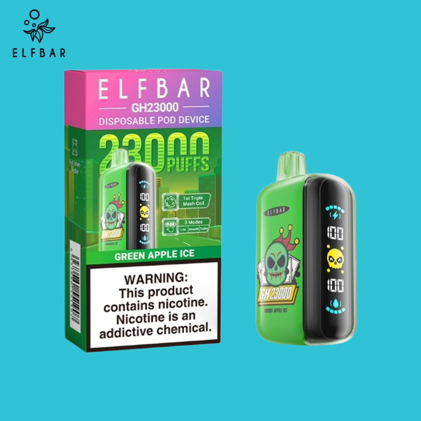 Elfbar GH23000 23K Taff Green Apple Ice