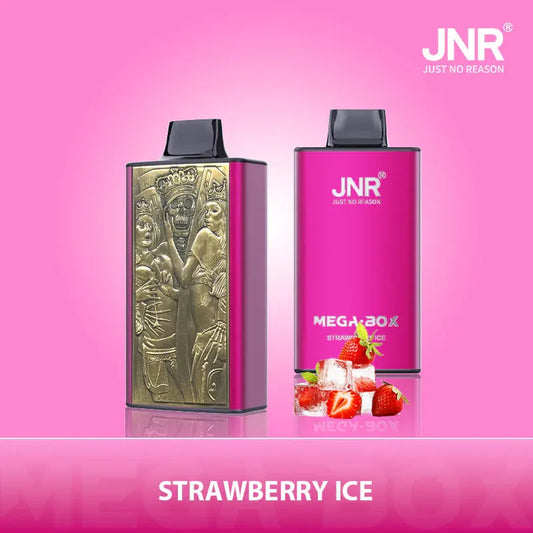 Puff 25K Bouffees JNR Mega Box Vape Jetable - Strawberry Ice with Différents Arômes