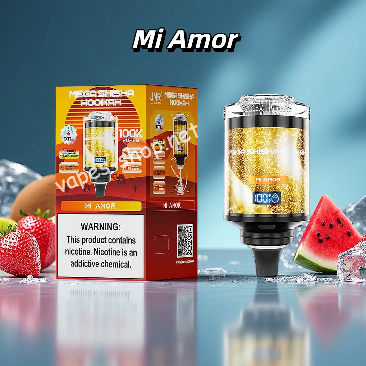 Mi Amor - JNR Puff Vape 100K Bouffes with 60ml E-liquide Vapes-Shop Mi Amor - JNR Puff Vape 100K Bouffes with 60ml E-liquide Vapes-Shop