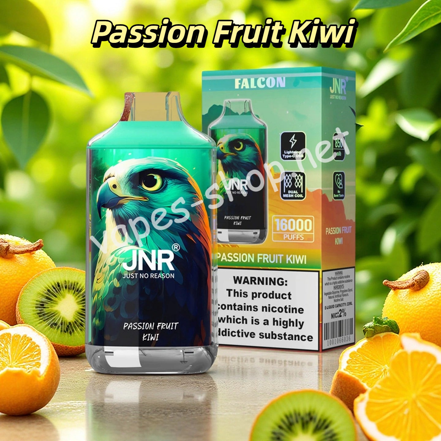 JNR 16K Puff 16000 Taff Passion Fruit Kiwi Got Cigarette lectronique Vapes-Shop JNR 16K Puff 16000 Taff Passion Fruit Kiwi Got Cigarette lectronique Vapes-Shop