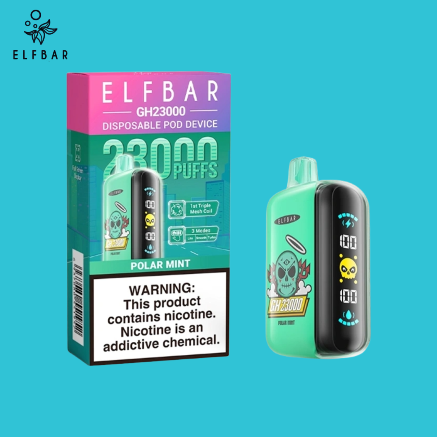 Triple Mesh Coil Elfbar GH23000 Polar Mint