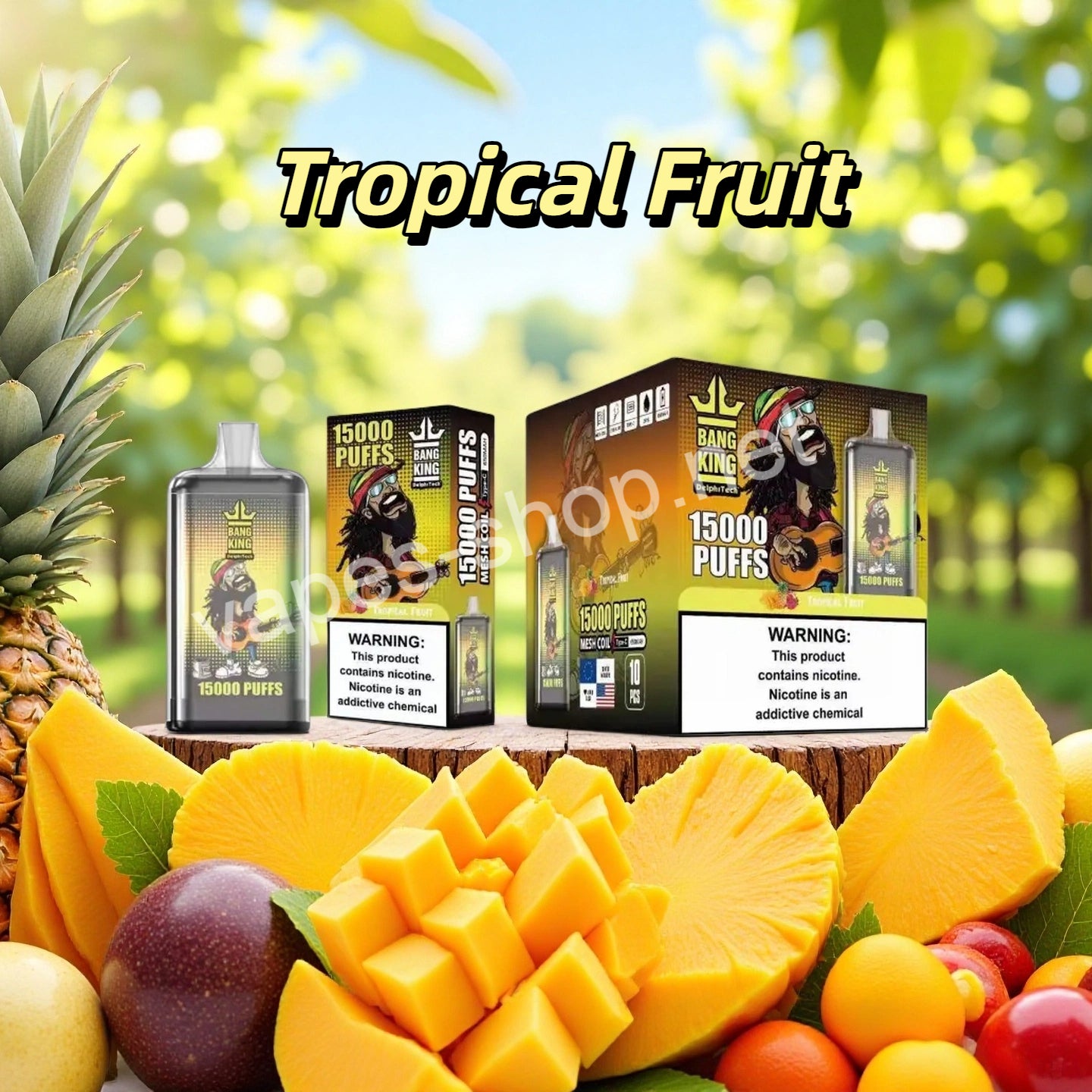 Bang King 15000 Puffs Tropical Fruit Vape Jetable Vapes-Shop Bang King 15000 Puffs Tropical Fruit Vape Jetable Vapes-Shop