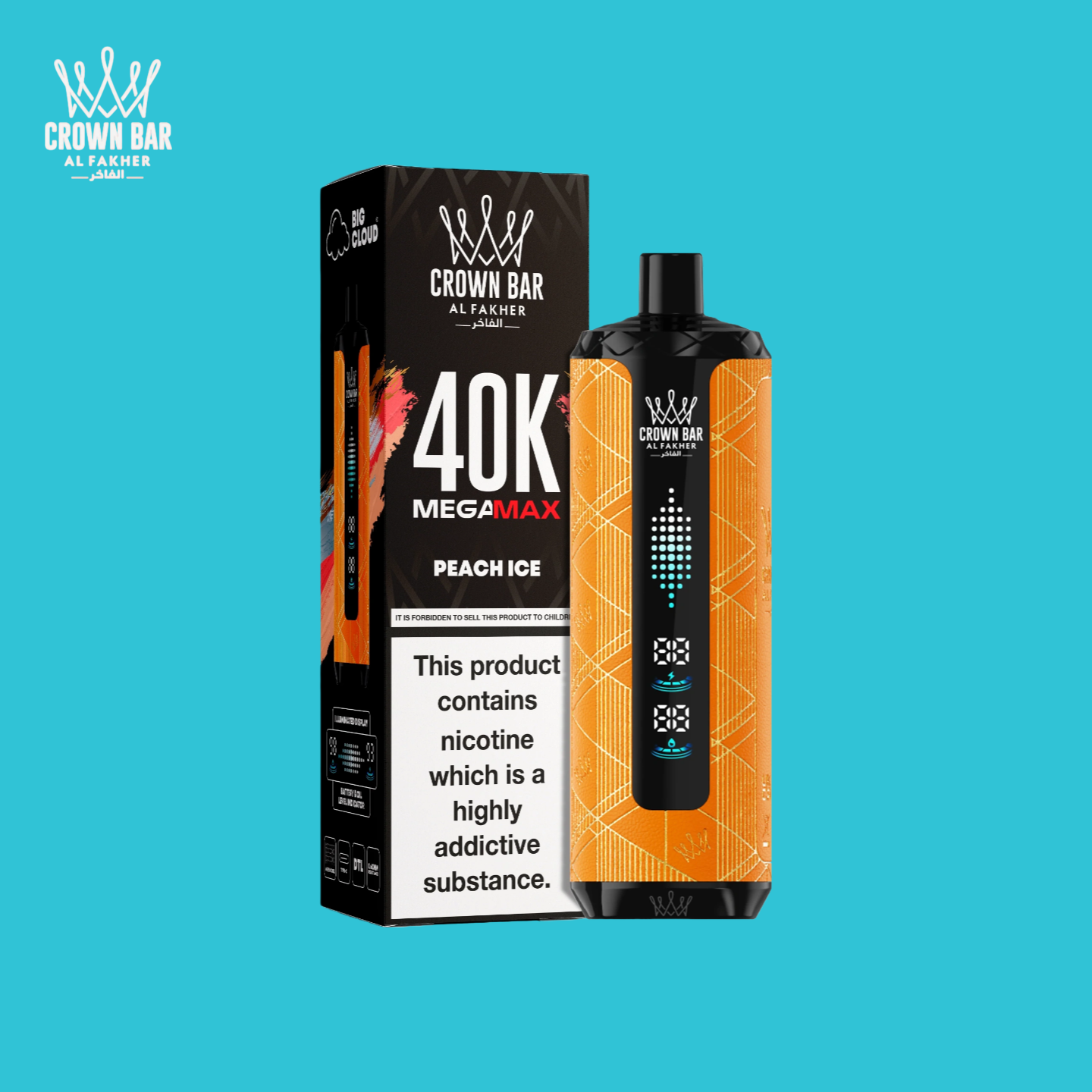 Al Fakher Vape 40000 Puffs Peach Ice Vapes-Shop Al Fakher Vape 40000 Puffs Peach Ice Vapes-Shop