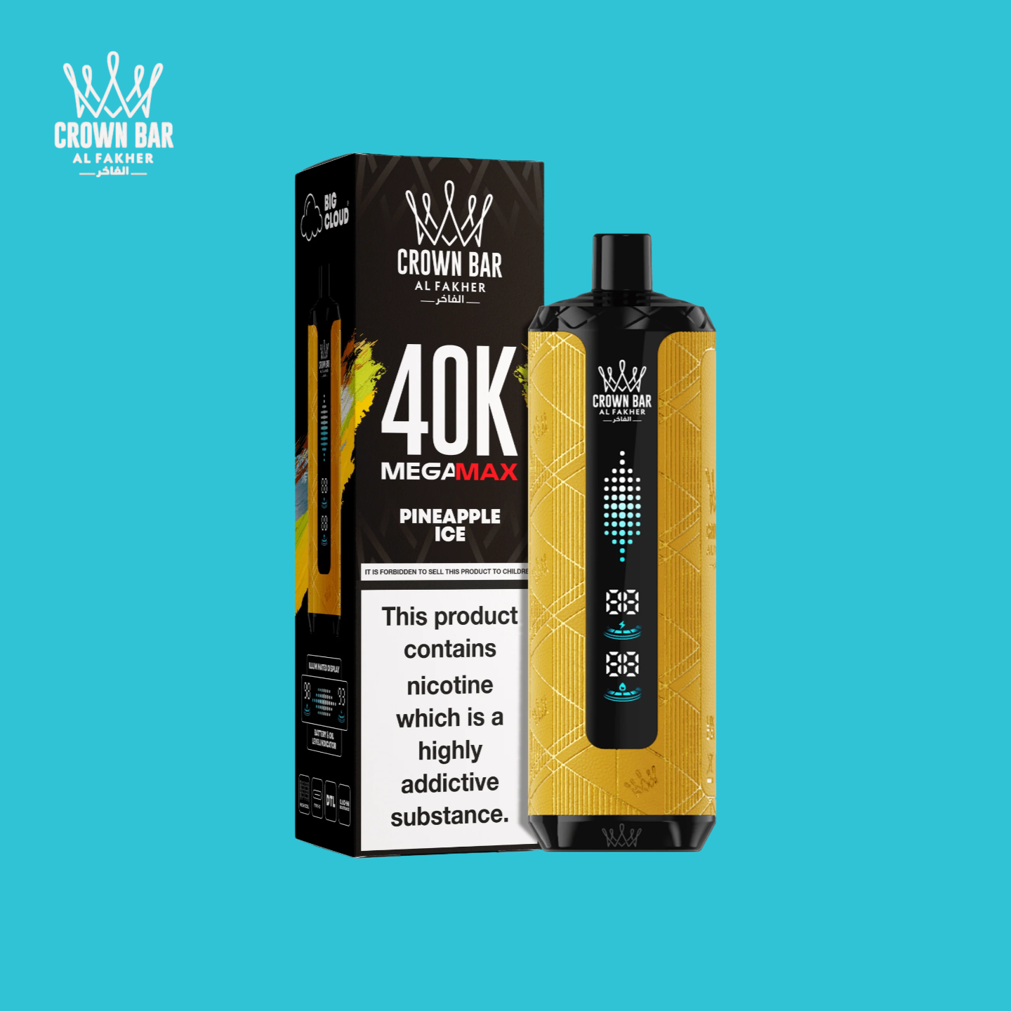 Al Fakher Vape Mega Max 40000 Taff Pineapple Ice