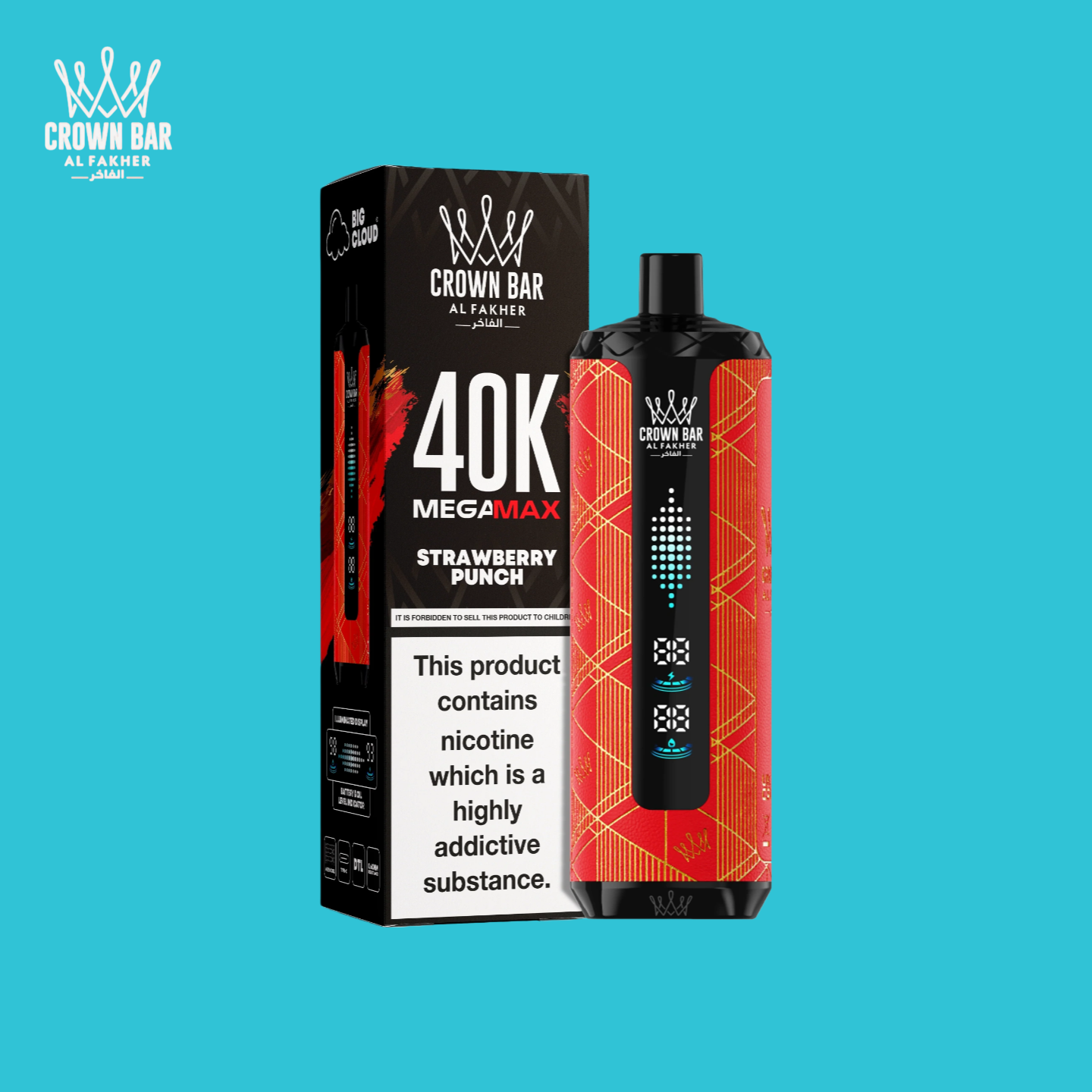 Al Fakher Mega Max 40000 Strawberry Punch
