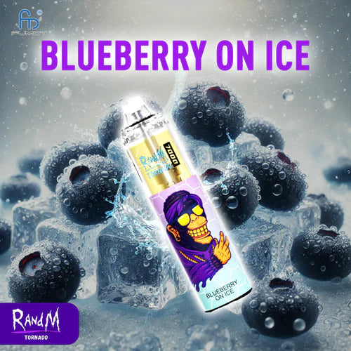 RandM Tornado 7000 Bouffée Blueberry On Ice Cigarette électronique Jetable