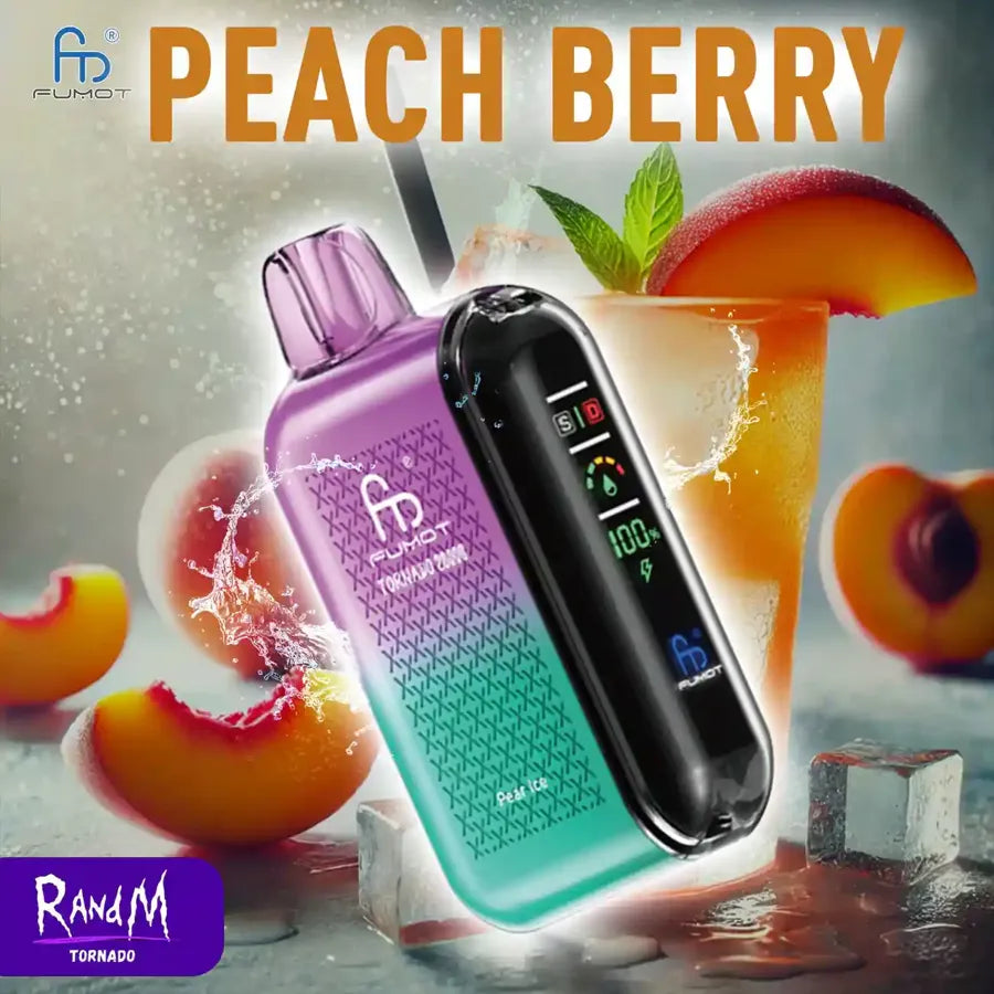 Randm Tornado 20000 Puffs Peach Berry Gout Cigarettes électroniques Jetables