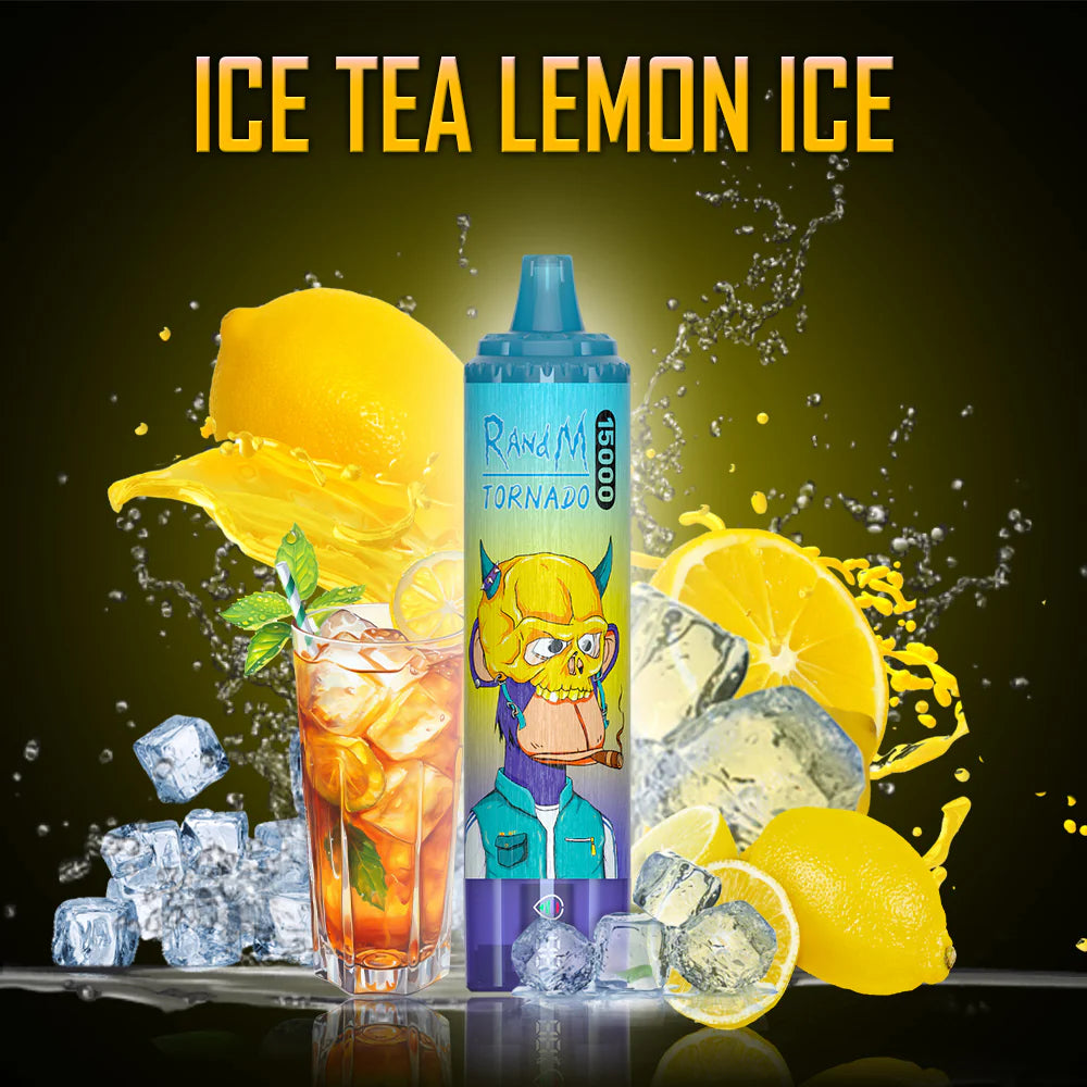 Randm Tornado 15000 Big Puffs Power Ice Tea Lemon Ice Gout Vape Jetable