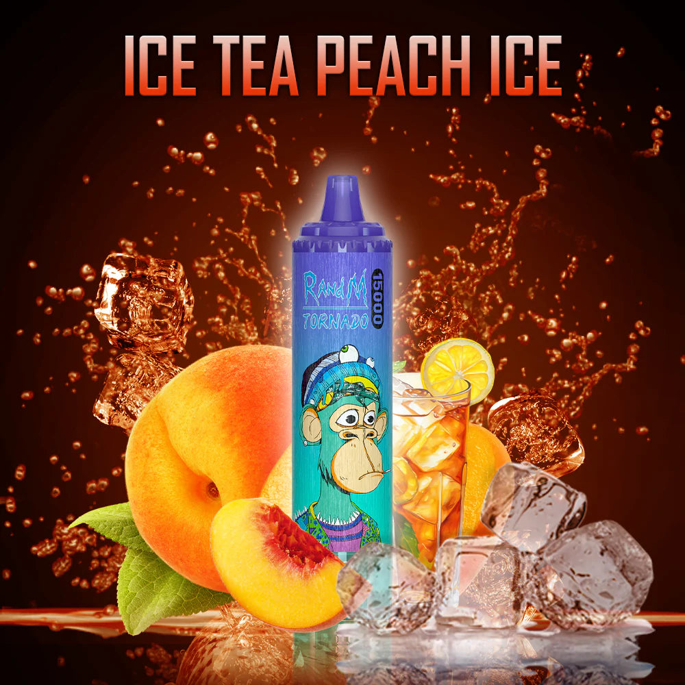 Fumot Vape Ice Tea Peach Ice Saveur Puff 15K Taff Jetable with 25 ml E-liquide