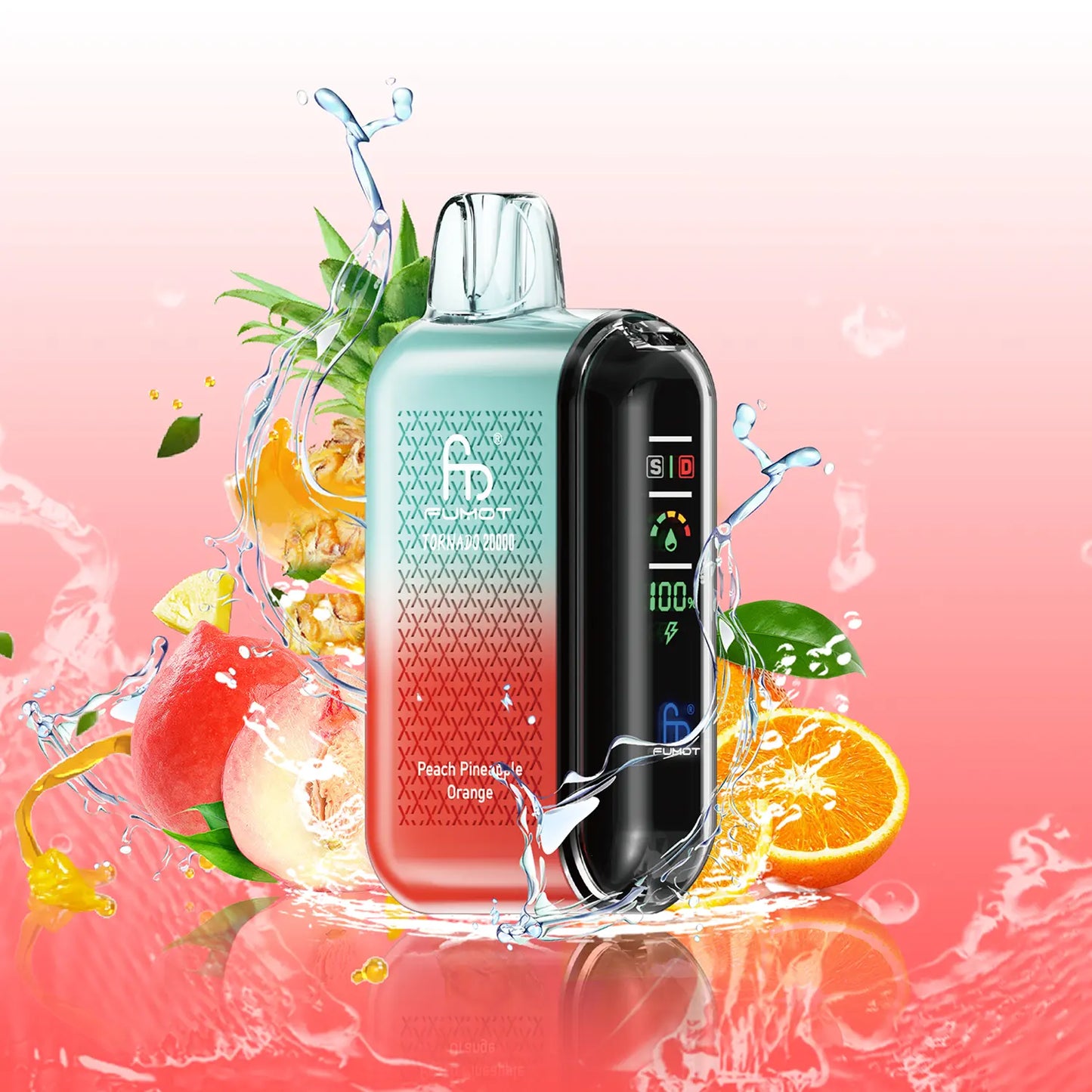 Randm Vape Jetable 20000 Bouffees Puff Cigarette Peach Pineapple Orange Saveur