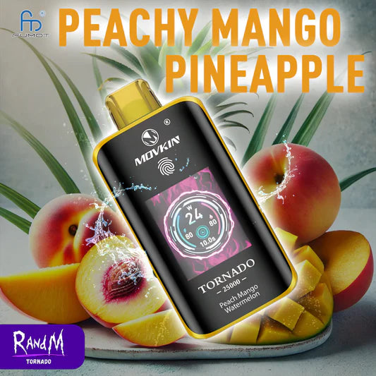 Peachy Mango Pineapple RandM Tornado 25000 Taff Vape
