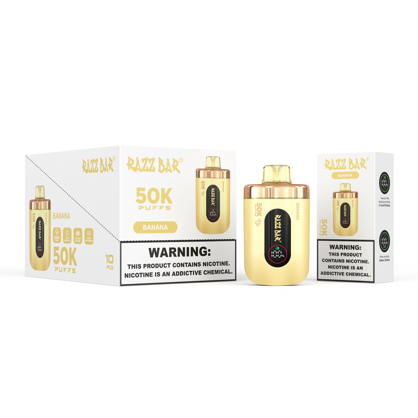 650 mAh rechargeable Puff Razz Bar 50K Taff