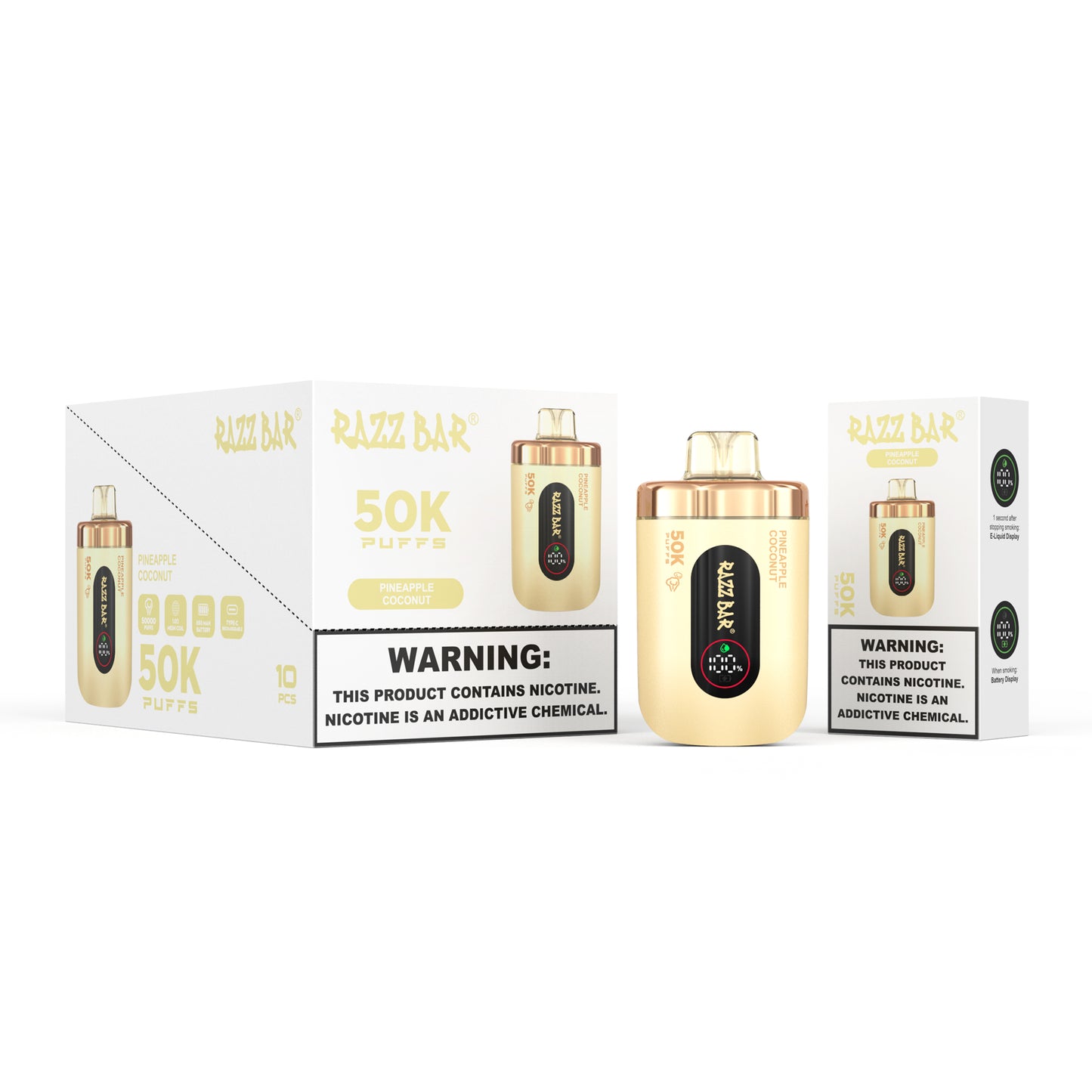 650 mAh rechargeable Puff Razz Bar 50K Taff