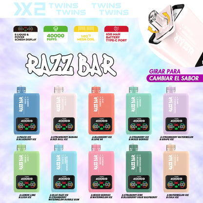 Puff Razz Bar 40000 Taff Double saveur