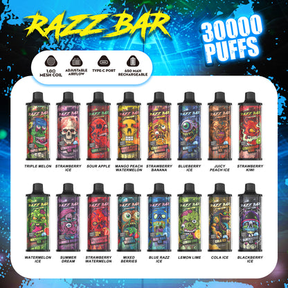 Razz Bar 30000 Puffs Vape 1.0 Ω Mesh Coil