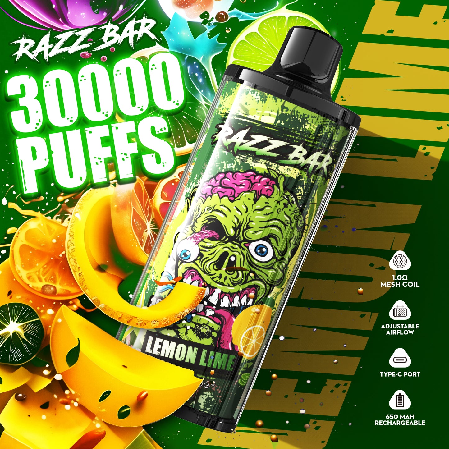 Razz Bar 30000 Puffs Vape 1.0 Ω Mesh Coil