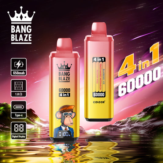 Puff 60000 Taff 4 in 1Rechargeable Liquide Cigarrete électronique Jetable Prix Bang Blaze