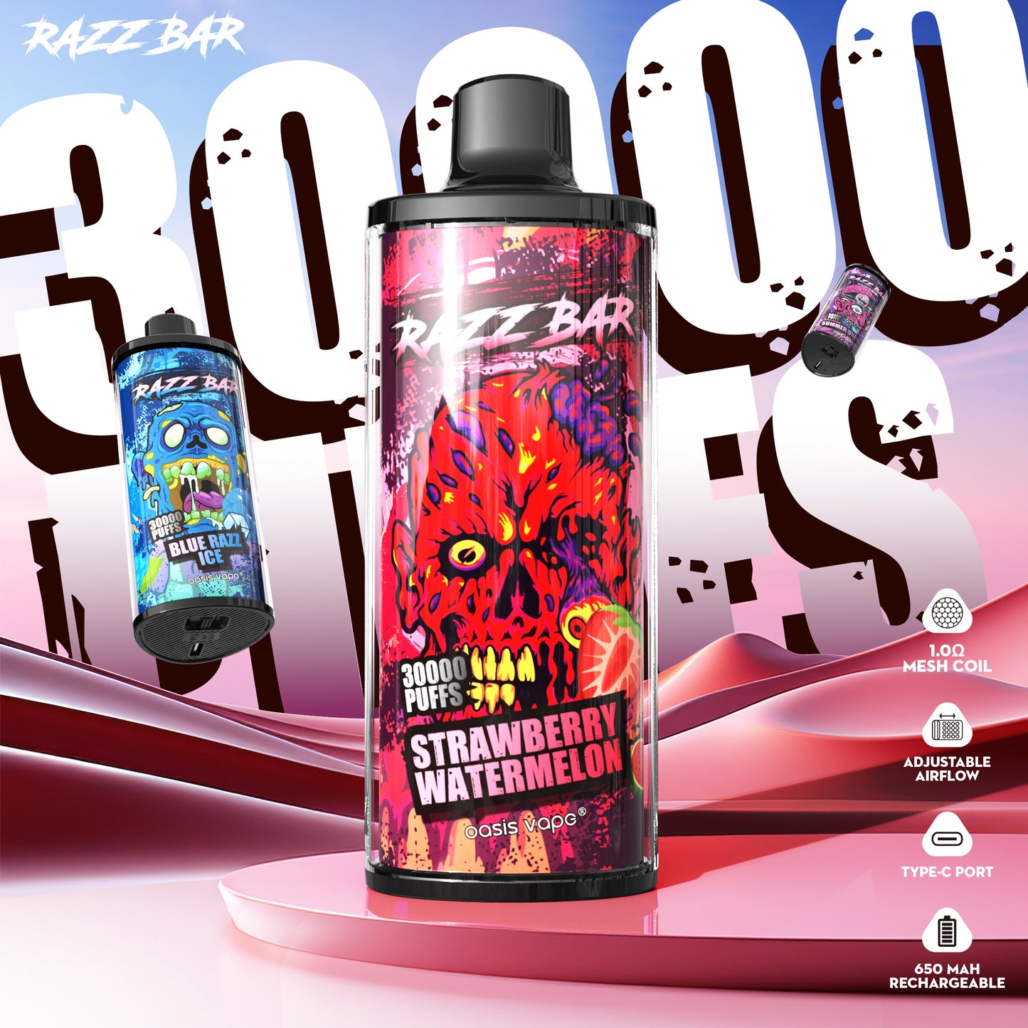 Razz Bar 30000 Puffs Vape 1.0 Ω Mesh Coil