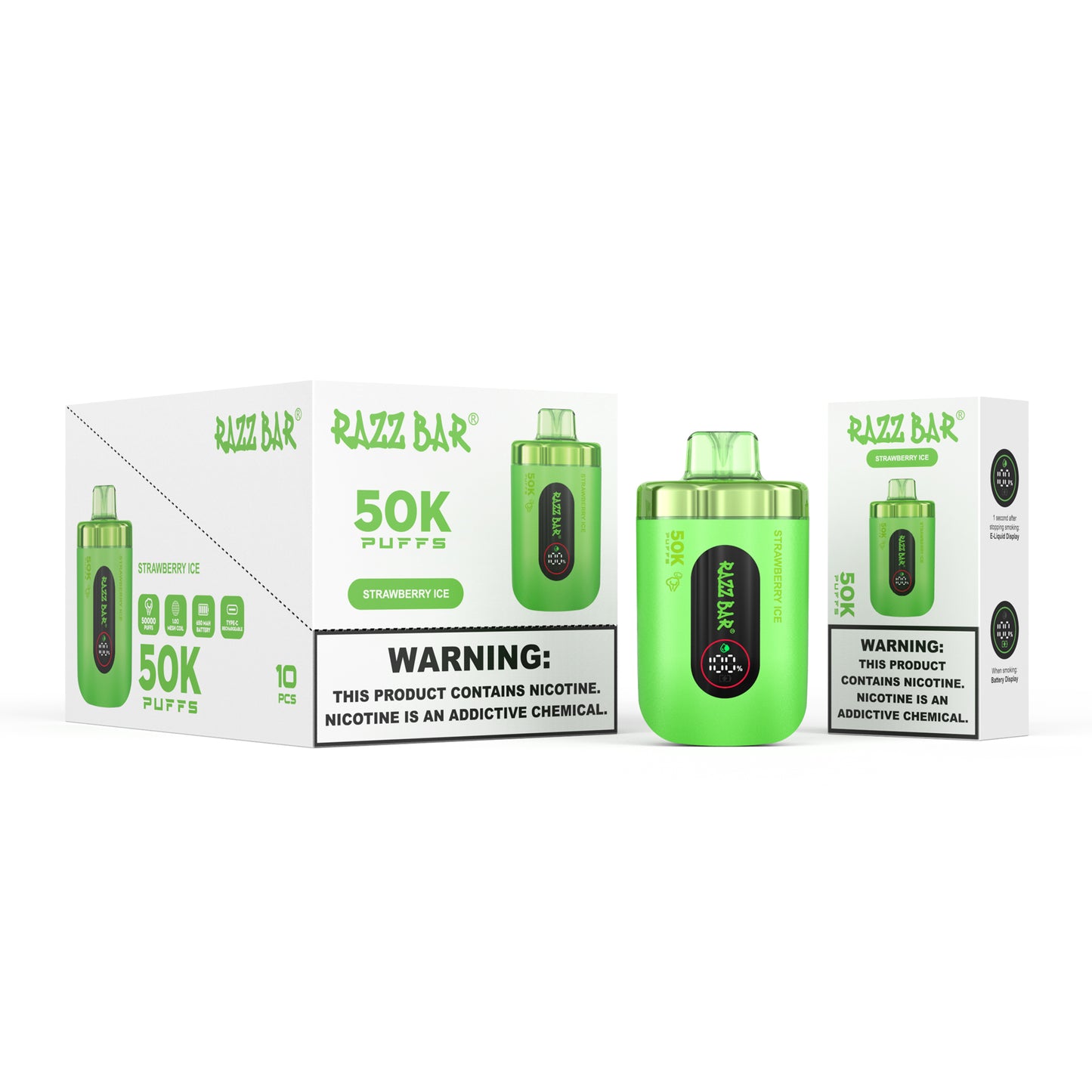 650 mAh rechargeable Puff Razz Bar 50K Taff