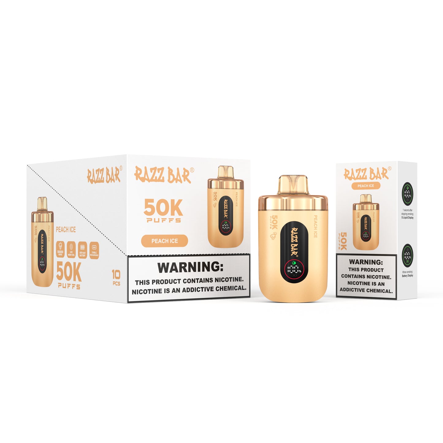 650 mAh rechargeable Puff Razz Bar 50K Taff