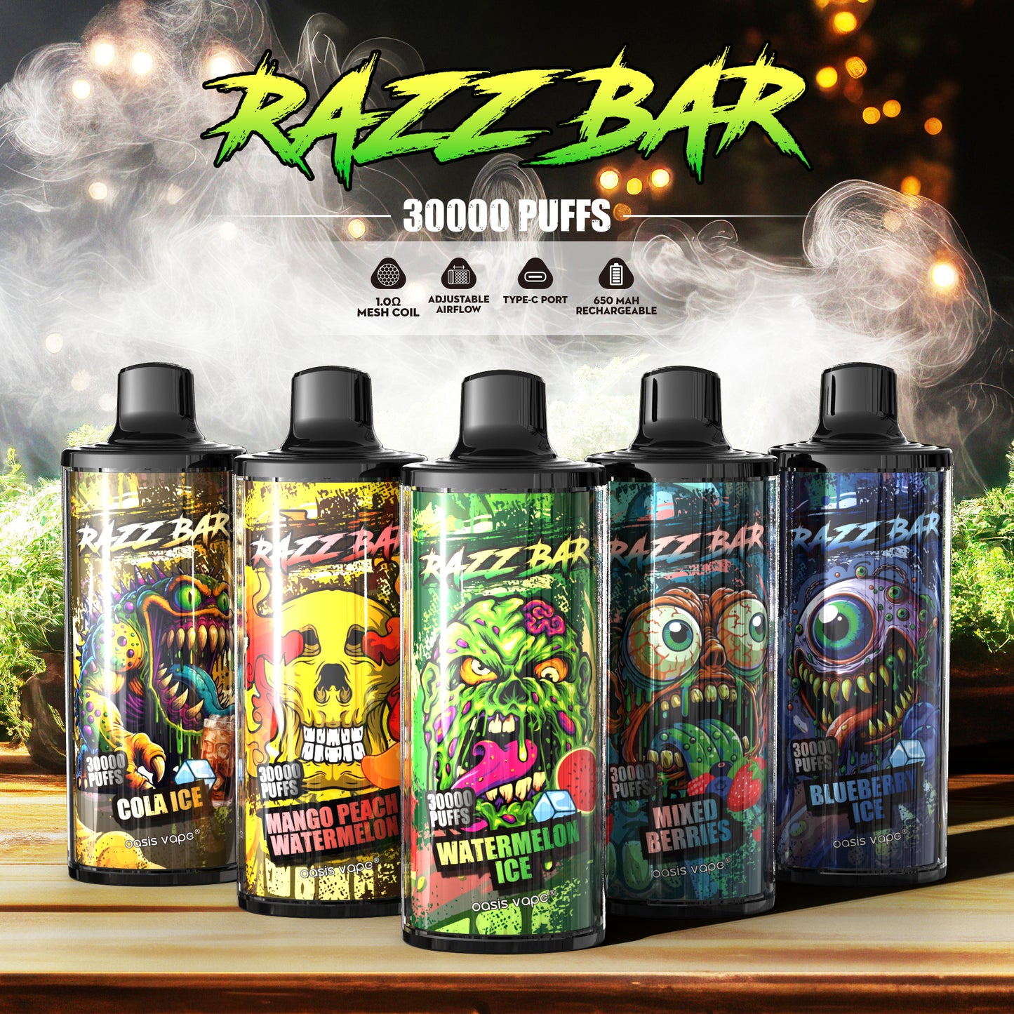 Razz Bar 30000 Puffs Vape 1.0 Ω Mesh Coil