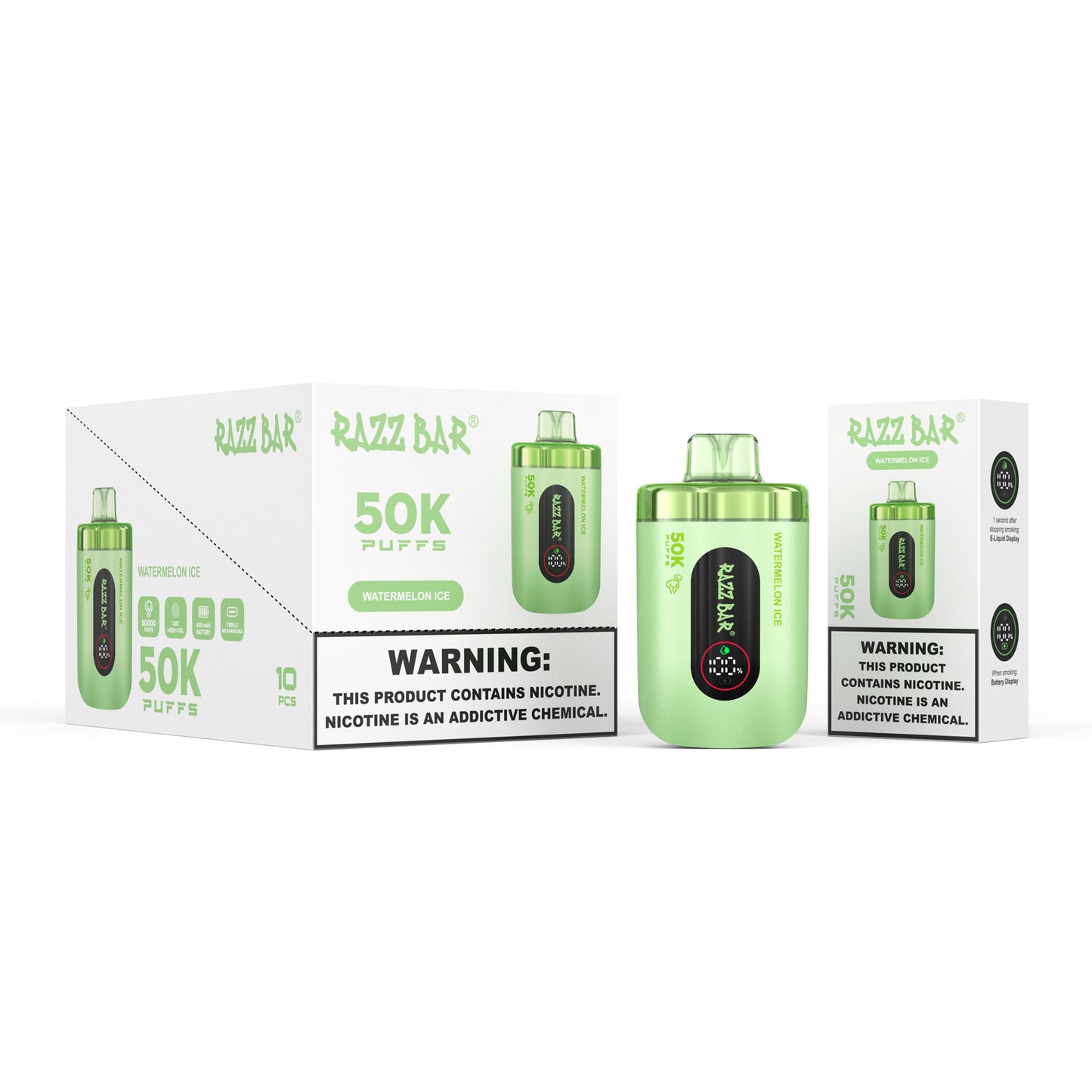650 mAh rechargeable Puff Razz Bar 50K Taff