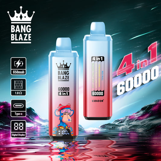 Puff 60000 Taff 4 en 1 Gout de 60K Big Puffs Liquide Cigarette électronique Jetable