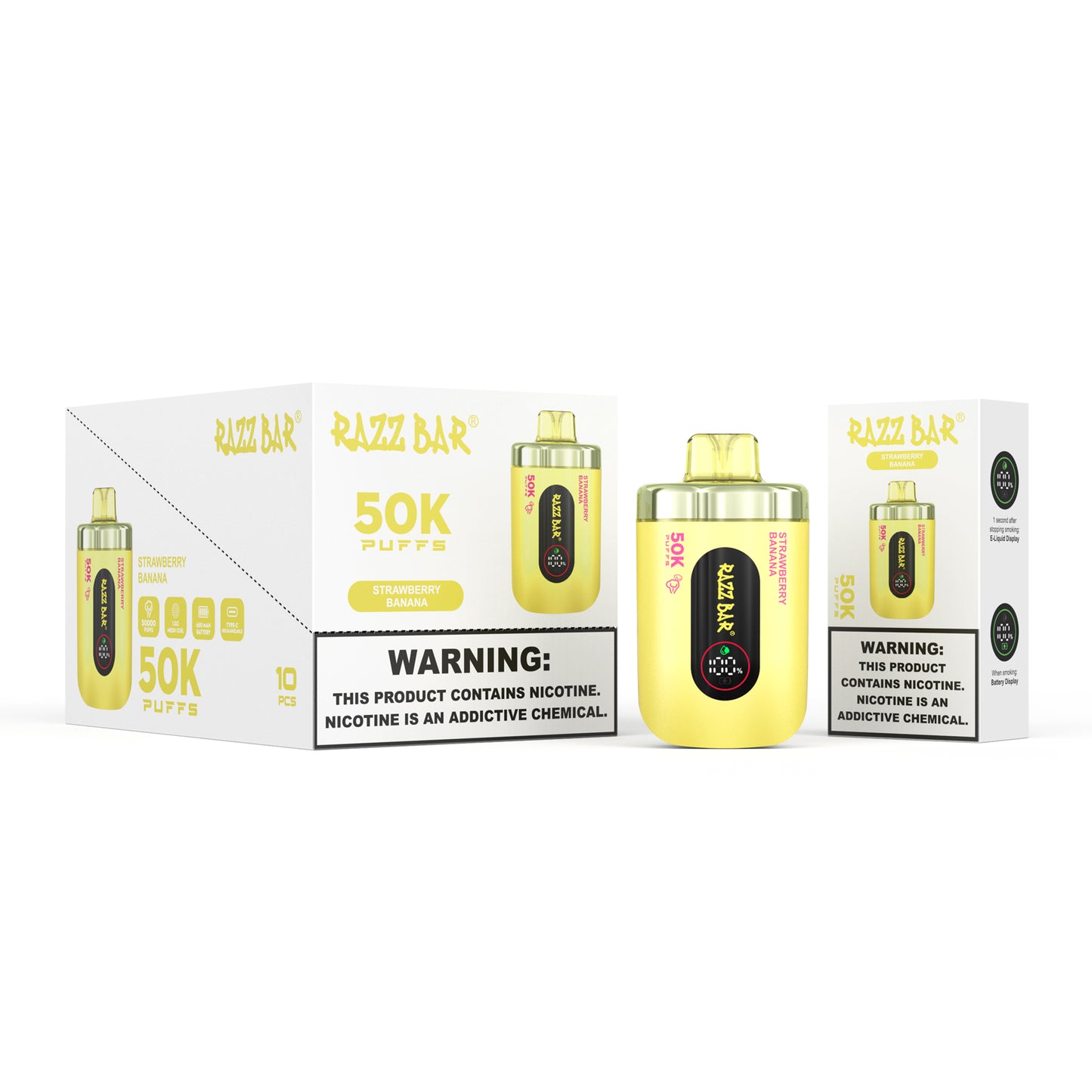 650 mAh rechargeable Puff Razz Bar 50K Taff