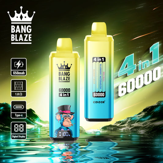 4 in 1 Gout Bang Blaze Puff 60K Big Bouffees Nicotine Cigarette électronique Prix