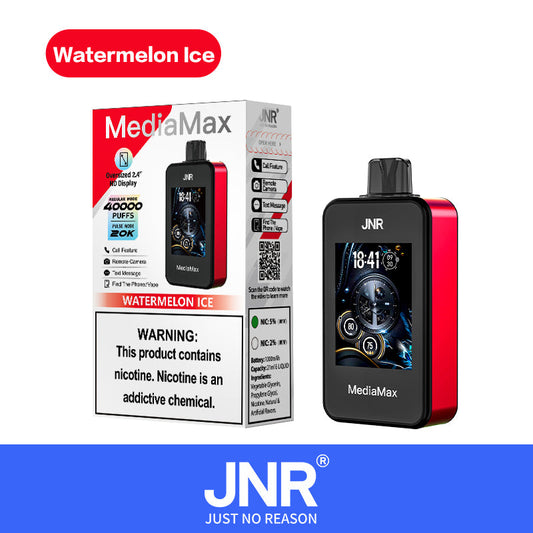 JNR Mediamax Puff 40k Taff Watermelon Ice Vape Jetable
