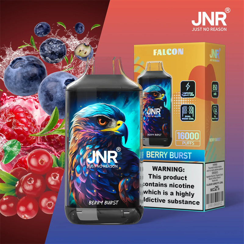 Berry Burst Puff JNR Falcon 16k Taff Cigarette électronique Jetable