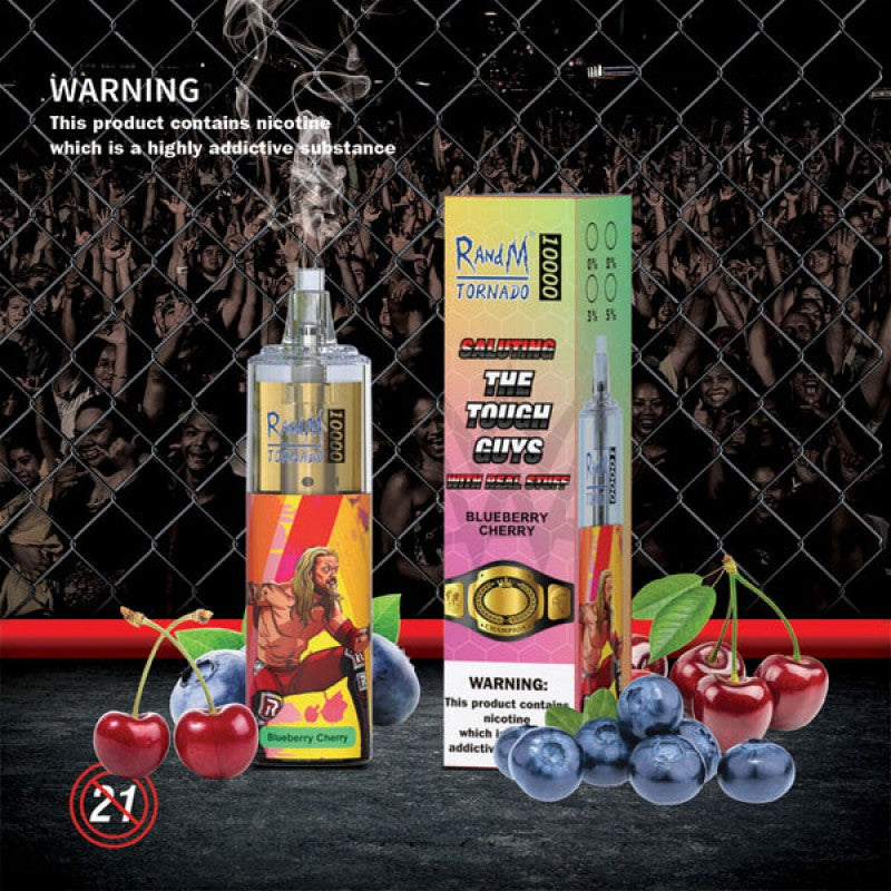 Randm Tornado Puff 10000 Taff Blueberry Cherry Vape Jetable