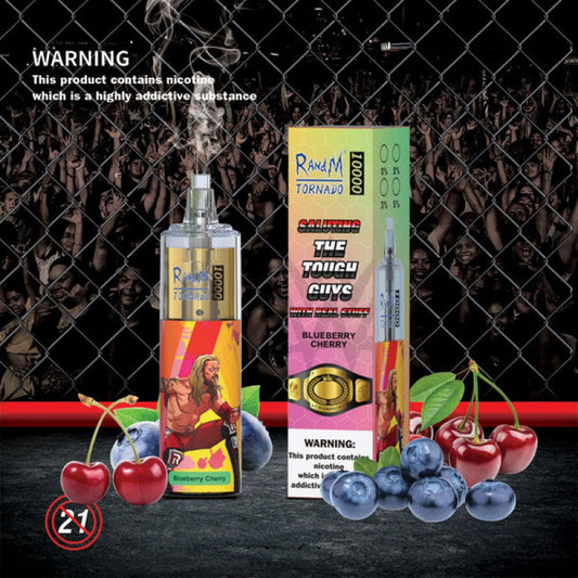 Randm Tornado Puff 10000 Taff Blueberry Cherry Vape Jetable