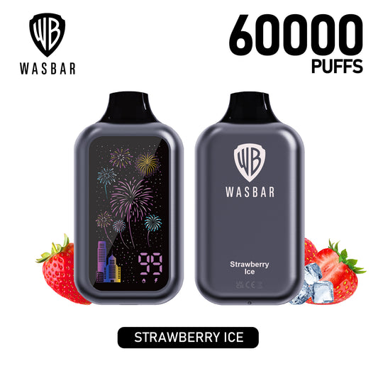 WASBAR 60K Strawberry Ice 650 mAh rechargeable