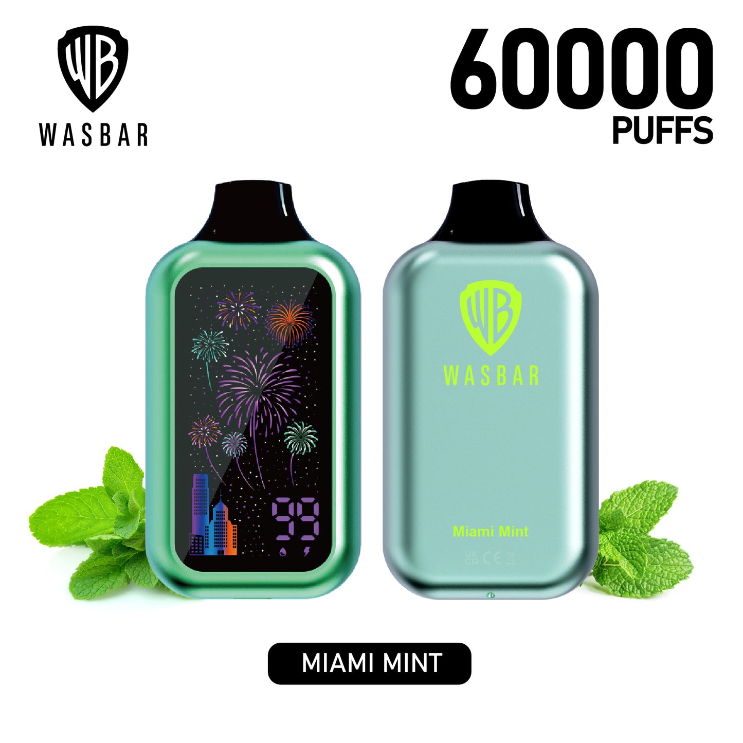 WASBAR Vape 60K Taff Miami Mint