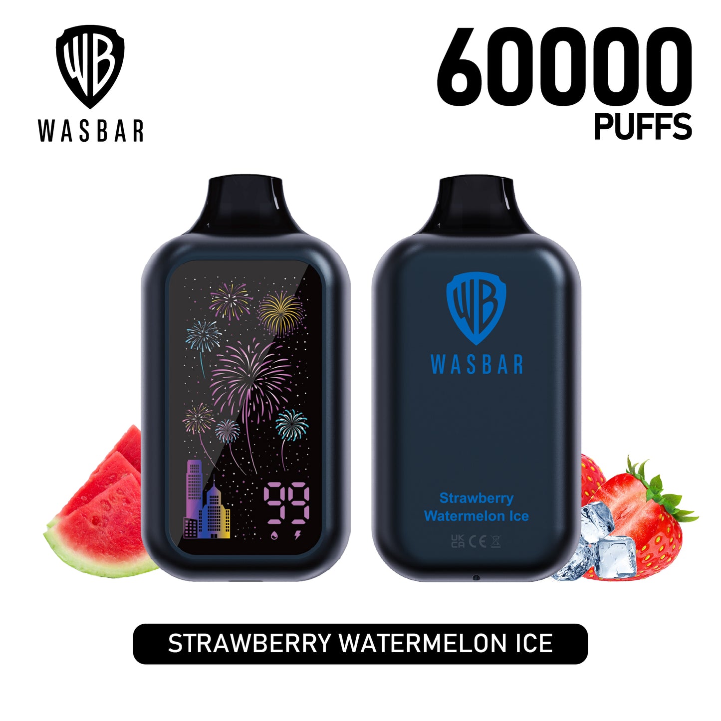 Puff WASBAR 60K Strawberry Watermelon Ice