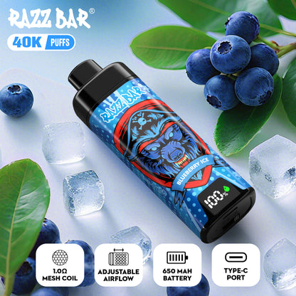 650 mAh rechargeable Razz Bar NEW 40K Taff